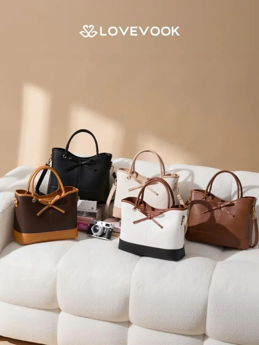 Stylish PU Leather Satchel Handbag for Women - Cute Bow Top Handle Purse